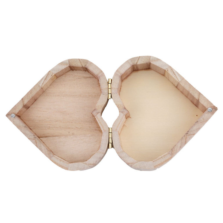 Heart Shaped Wooden Jewelry Box Storagedelight